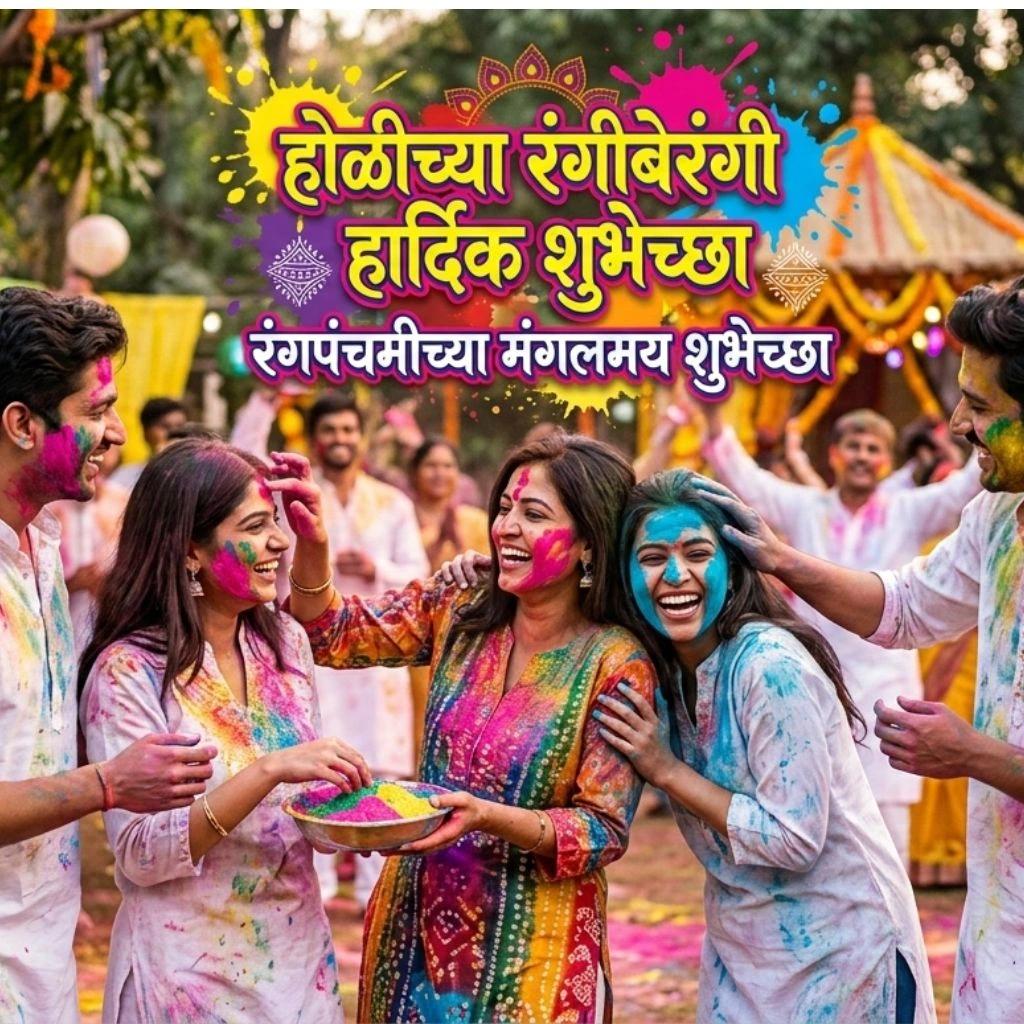 Holi Wishes in Marathi 