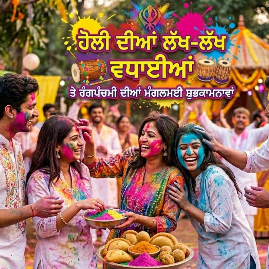 Happy Holi Wishes in Punjabi 